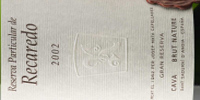 Ficha cava pdf: Recaredo, Reserva Particular 2002 Gran Reserva Brut Nature